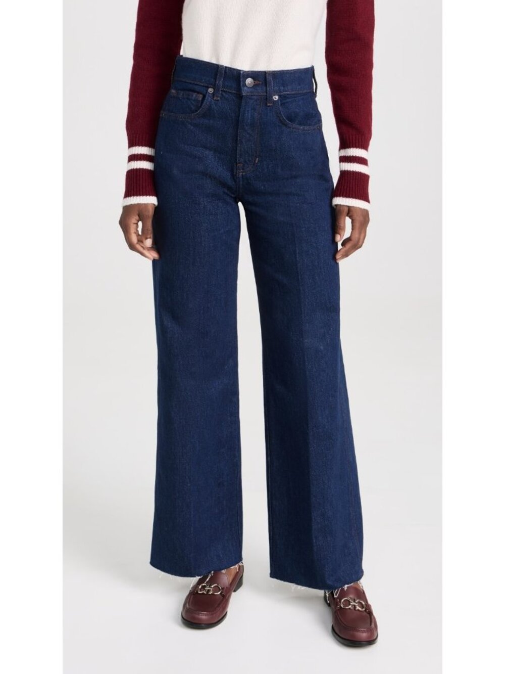 NWT Veronica Beard Taylor in Rodeo Clean High Rise Wide-Leg Rigid Jeans 25